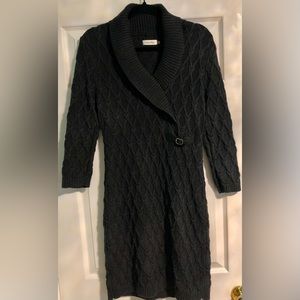 Calvin Klein Faux Wrap Sweater Dress Size L